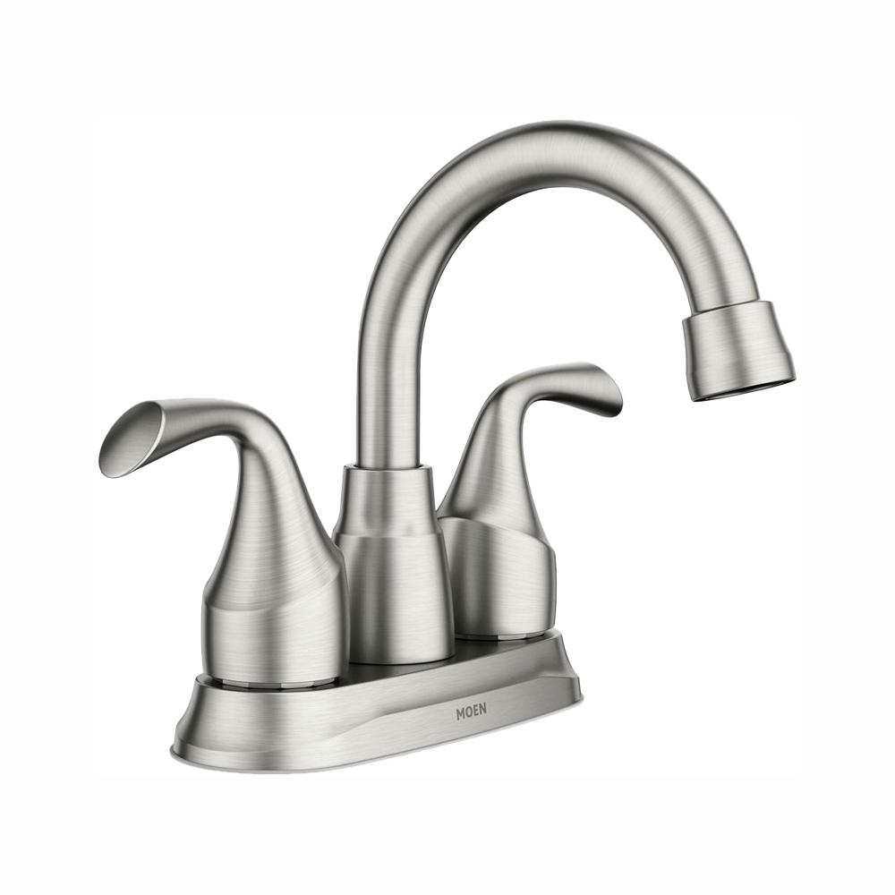 Moen Voss 4 In Centerset 2 Handle Bathroom Faucet In Brushed