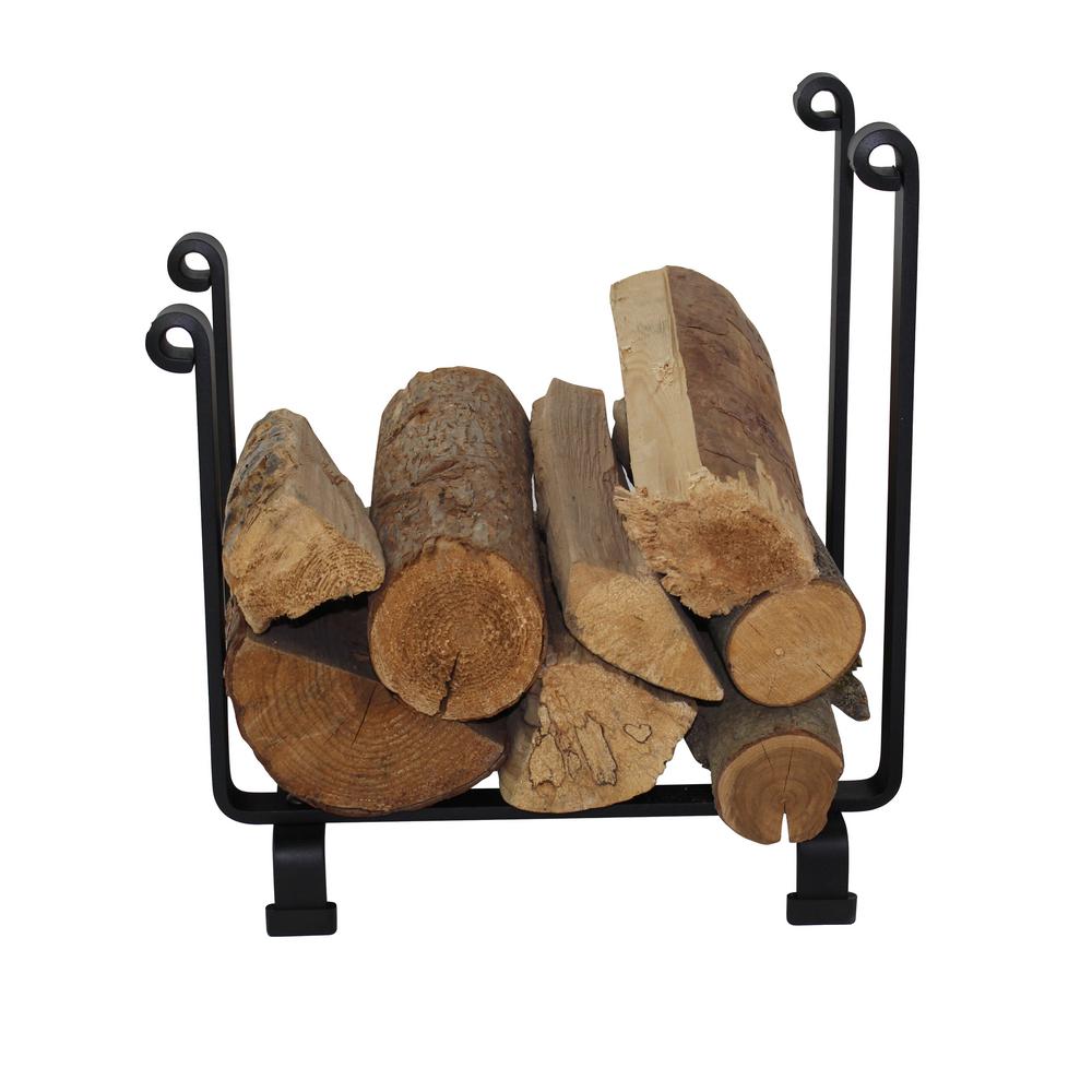 Firewood Racks Outdoor Heating The Home Depot Handcrafted Indoor Outdoor Hearth Firewood Rack Black