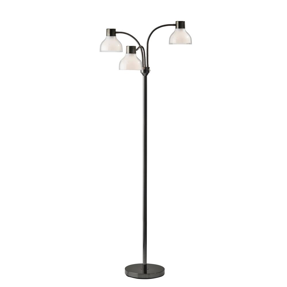 Adesso Presley 69 In Black Nickel Floor Lamp 3566 01 The Home Depot Black Nickel Floor Lamp