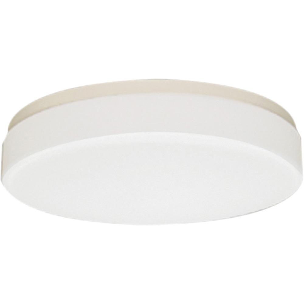 Volume Lighting 1 Light Small Led Indoor Outdoor White Bath Vanity Ceiling Flush Mount Wall Mount Sconce Round Circle Acrylic Shade