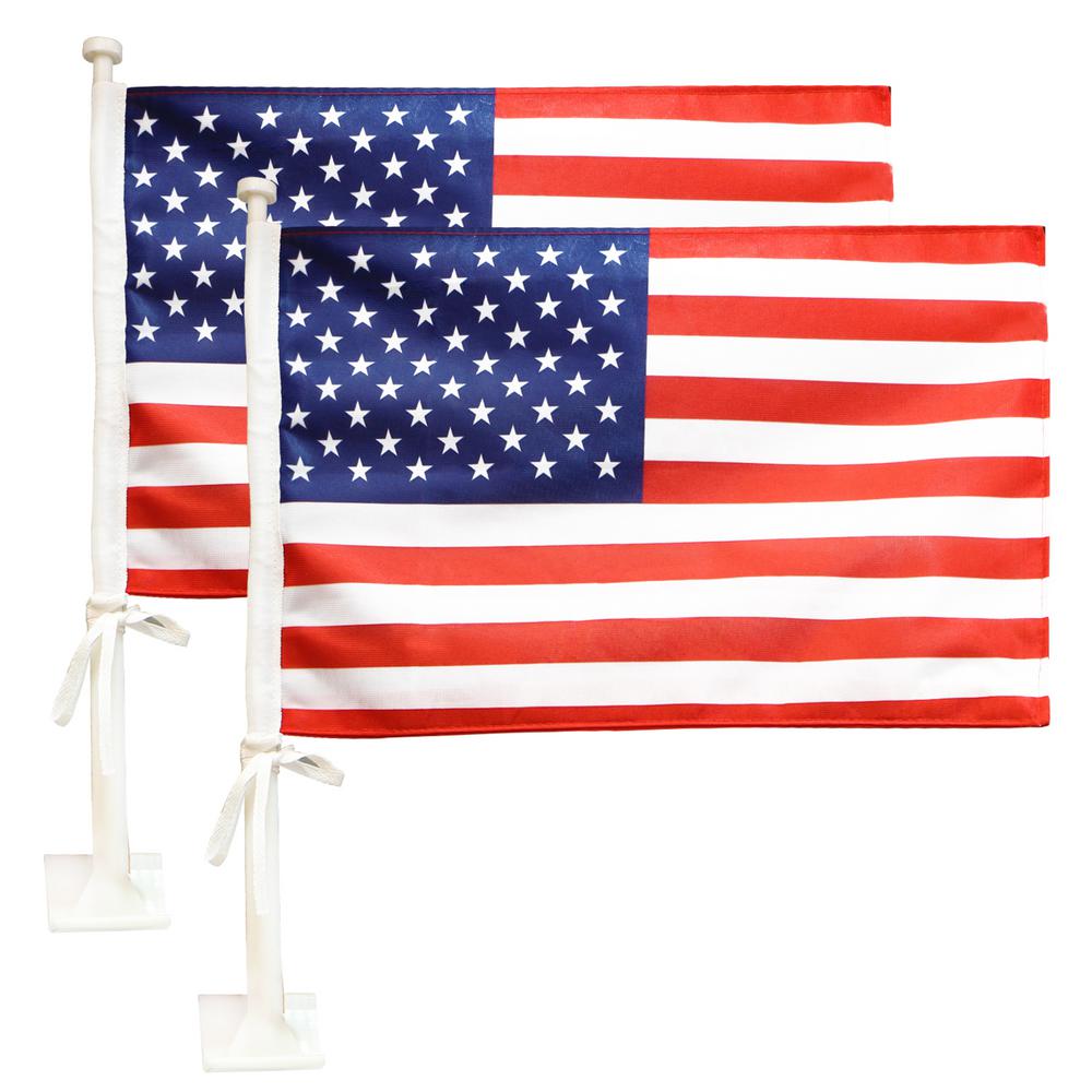 No Flag Pole POYOMUK Army Veteran USA Flag Car Flag Garden Flag 12 x18 inch for Cars,Suvs Vehicle Flag Window Clip Mount Garden Outdor Decor