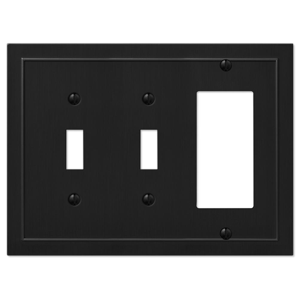 Amerelle Bethany 1Toggle 1Decora Wall Plate, Black57TRBK The Home Depot