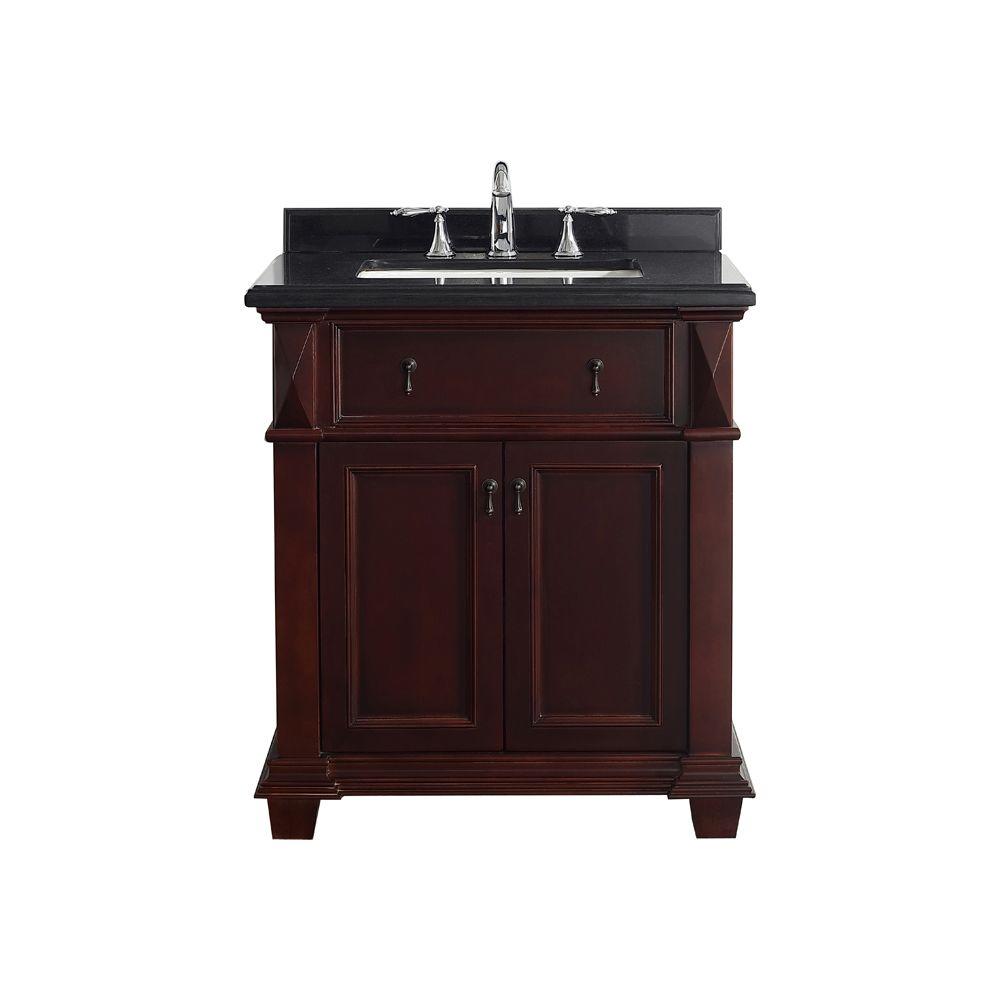 Belle Foret Kathy 30 In W X 22 D Vanity Chocolate With Belle Foret Kathy 30 In W X 22 D Vanity Chocolate With