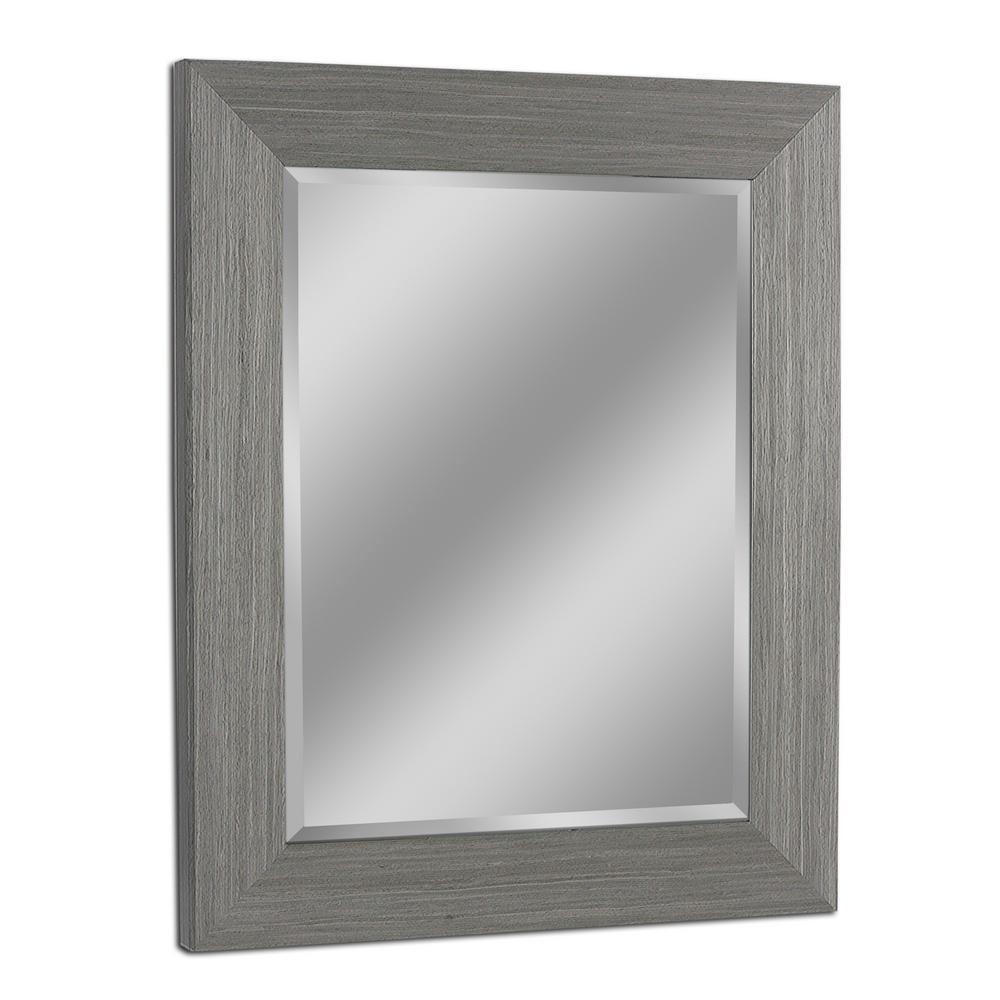 Deco Mirror 29 in. W x 35 in. H Rustic Box Driftwood Wall Mirror in