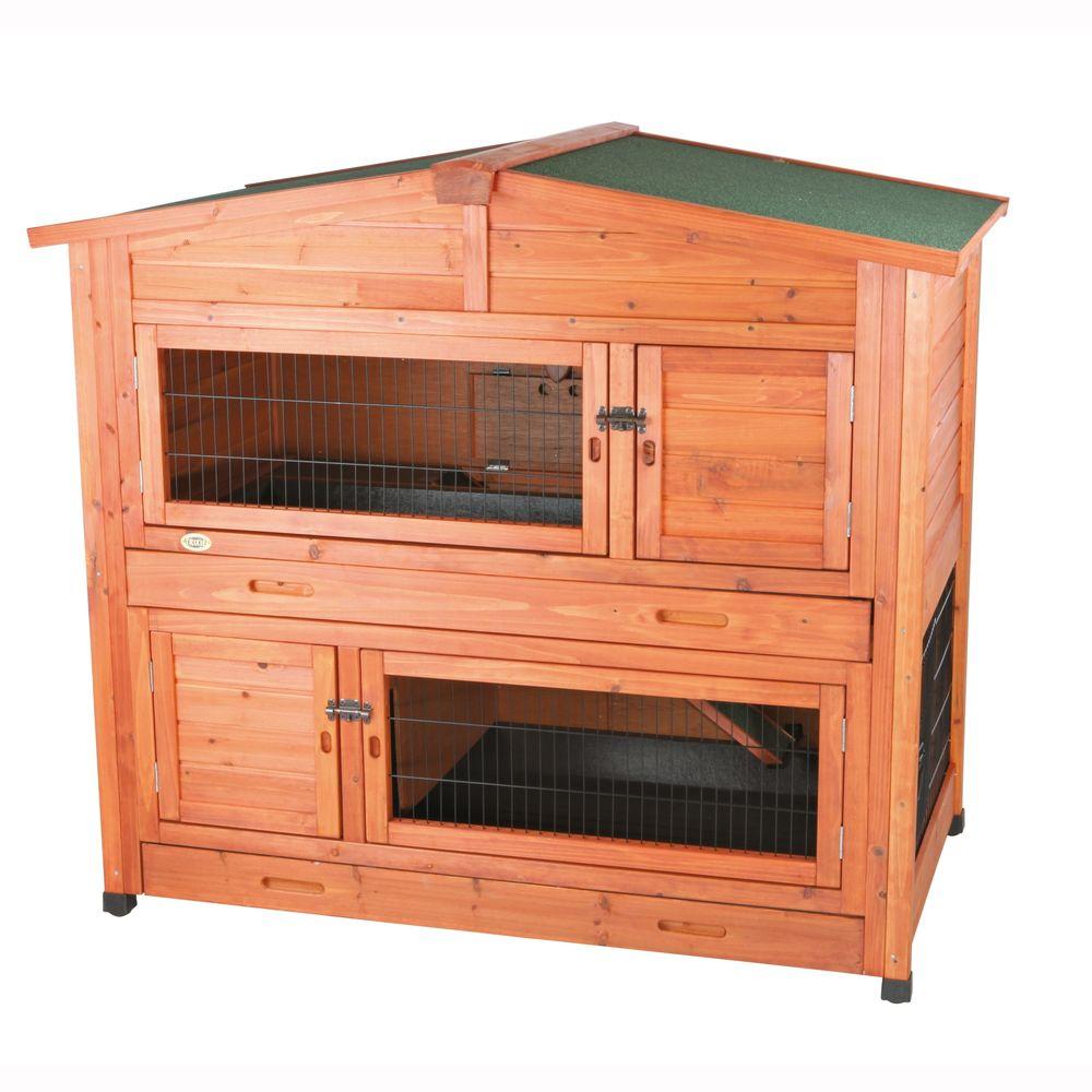 TRIXIE 4.4 ft. x 2.7 ft. x 3.9 ft. Large 2Story Rabbit Hutch62323 The Home Depot