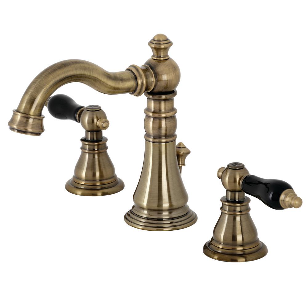 Kingston Brass Duchess 8 In Widespread 2 Handle Bathroom Faucet In   Kingston Brass Widespread Bathroom Faucets Hfsc19733akl 64 600 