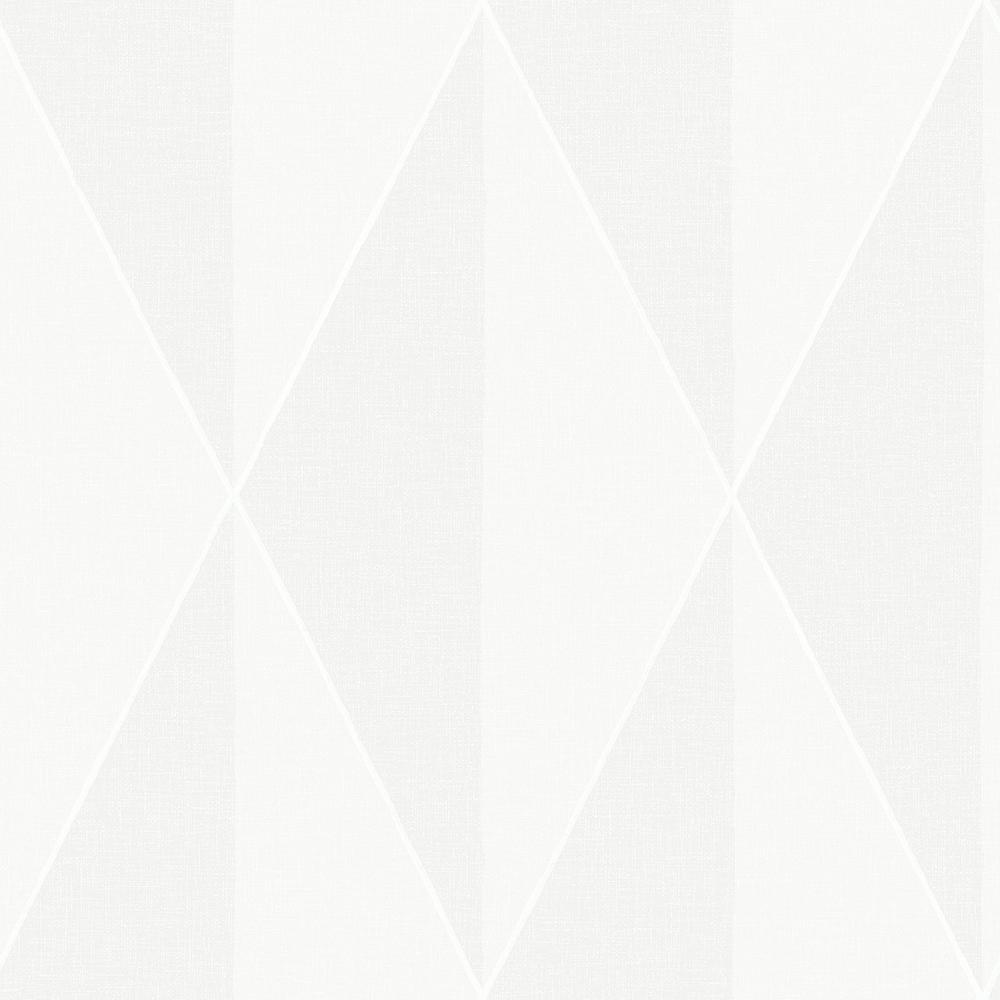 Wall Vision 57.8 sq. ft. Zack Light Grey Diamond Wallpaper 28277161