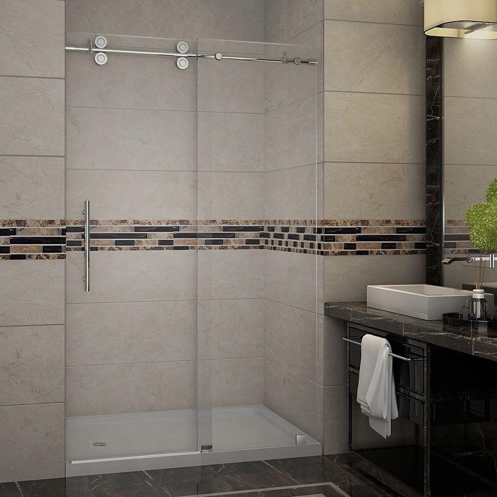 Aston Langham 48 In X 77 5 In Completely Frameless Sliding