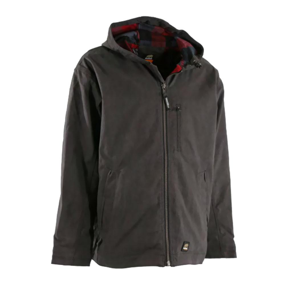 men's flannel lined jacket with hood