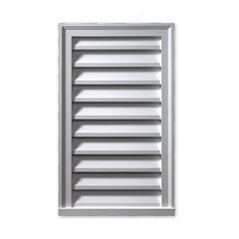 Fypon 14 In X 30 In X 2 In Polyurethane Functional Vertical Louver