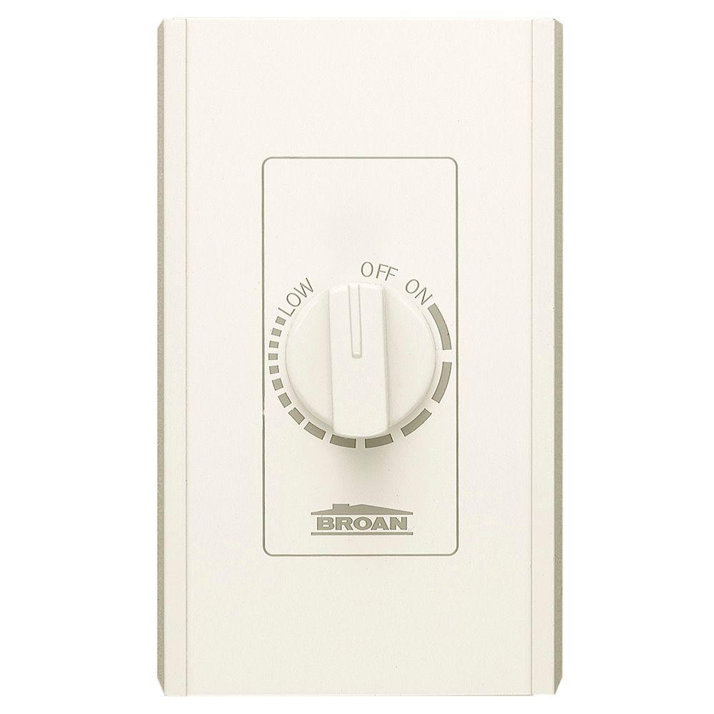 Broan Nutone Ivory Electronic Variable Speed Wall Control 72v