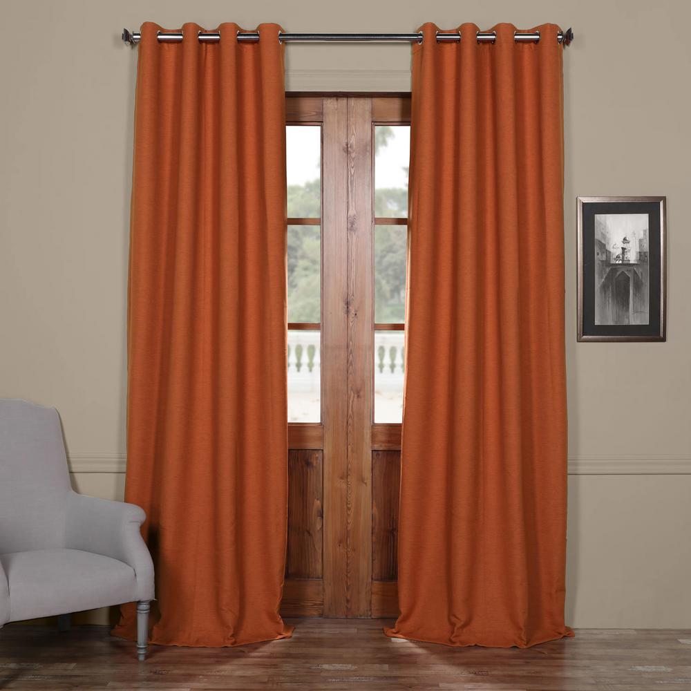 Exclusive Fabrics Furnishings Semi Opaque Persimmon Bellino