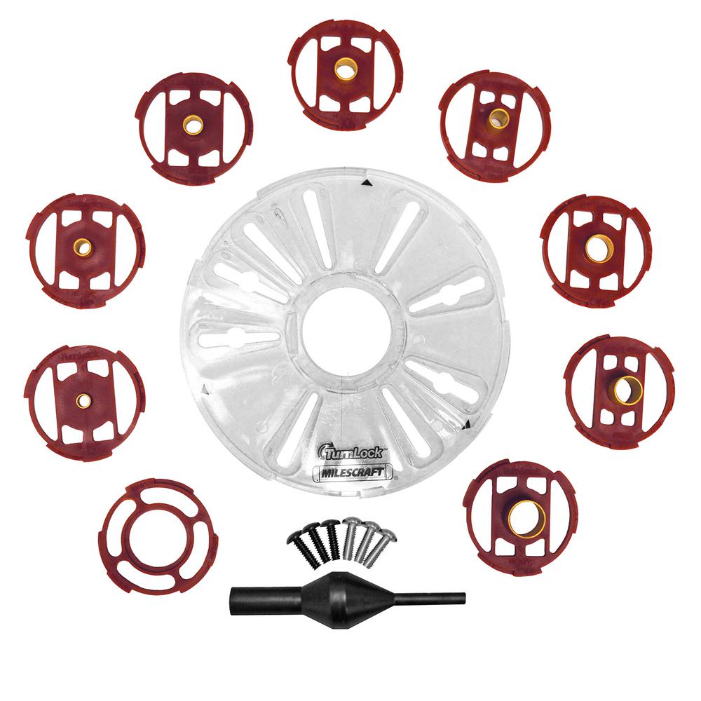 Milescraft Base Plate / Bushing Set for Routers by Milescraft