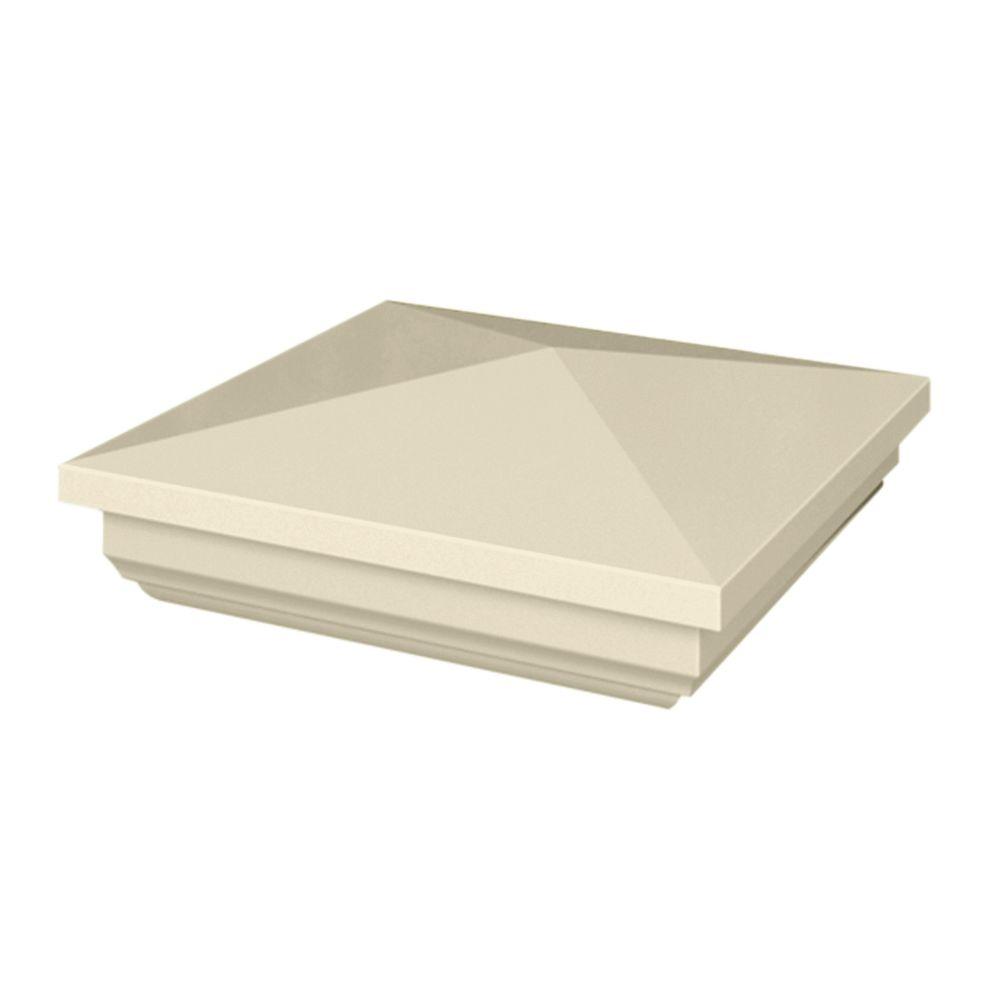 Veranda 5 in. x 5 in. Tan Vinyl New England Fence Post Cap116093 The