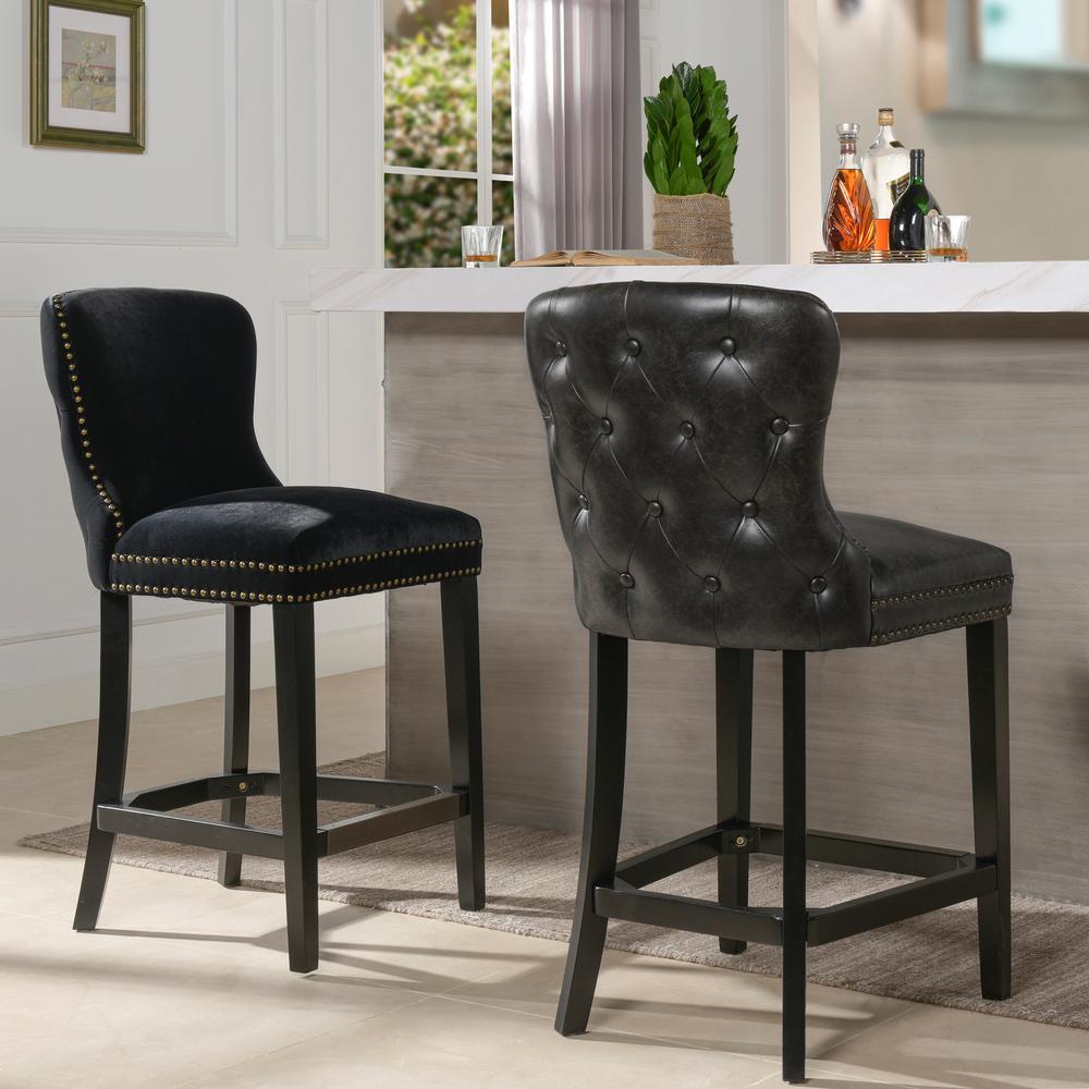 Jennifer Taylor Home Sonoma 26 Upholstered Bar Stool (Set ...