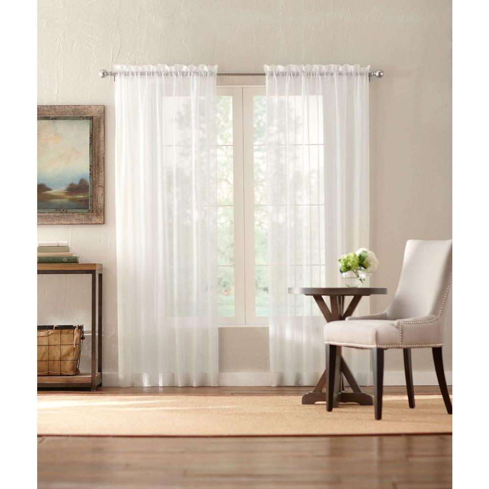  Home  Decorators  Collection Sheer Cream Sheer Voile Rod 