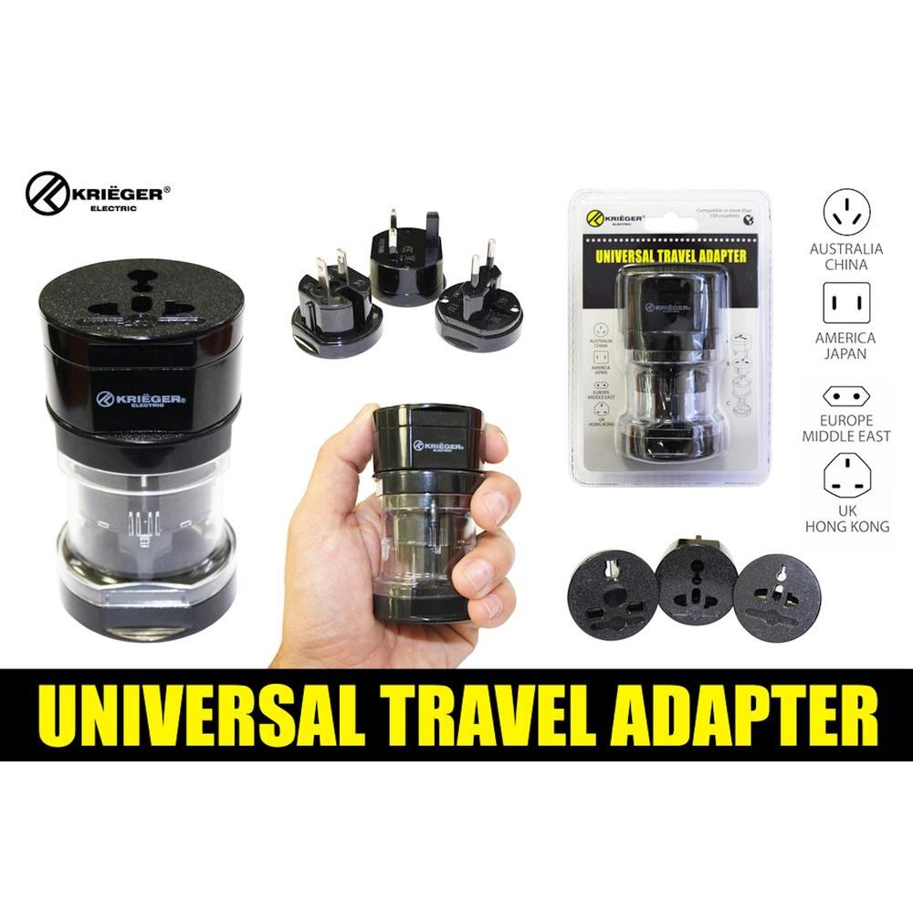 Krieger Universal Travel Kit Plug AdaptersKUTRA3 The Home Depot