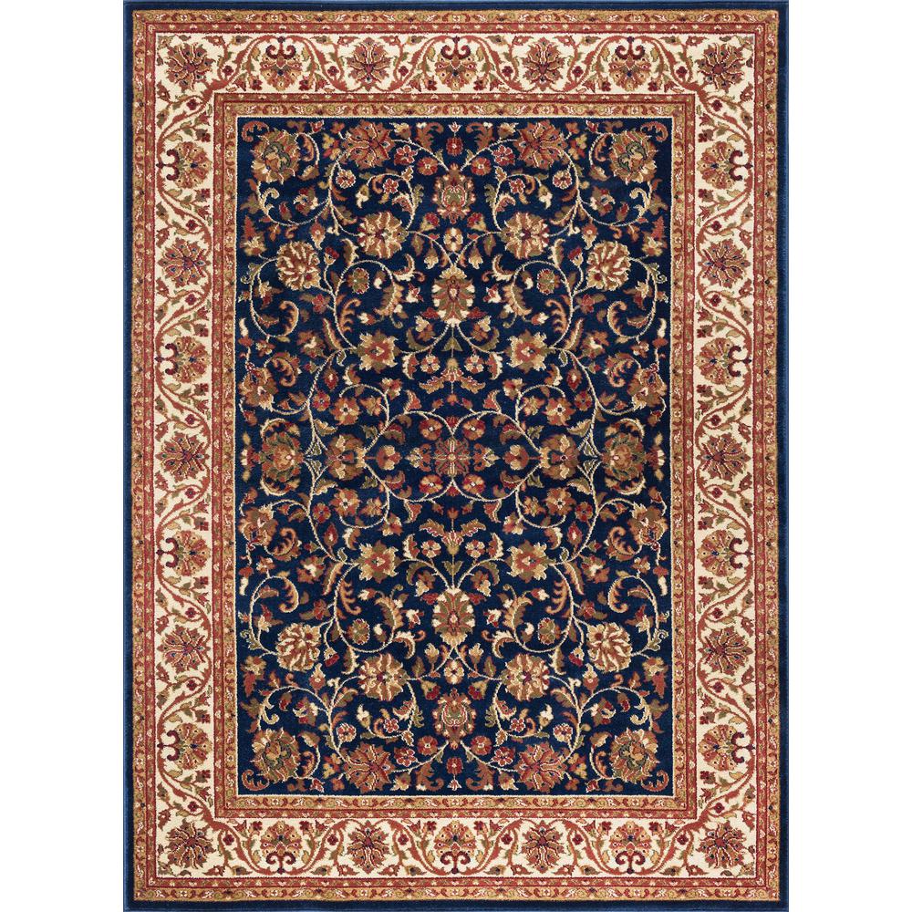 Tayse Rugs Sensation Navy 11 Ft X 15 Ft Traditional Area Rug Sns4817 11x15 The Home Depot