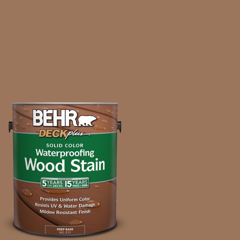 Behr Deckplus 1 Gal S220 6 Baked Sienna Solid Color Waterproofing S220 6 Baked Sienna Solid Color Waterproofing Exterior Wood