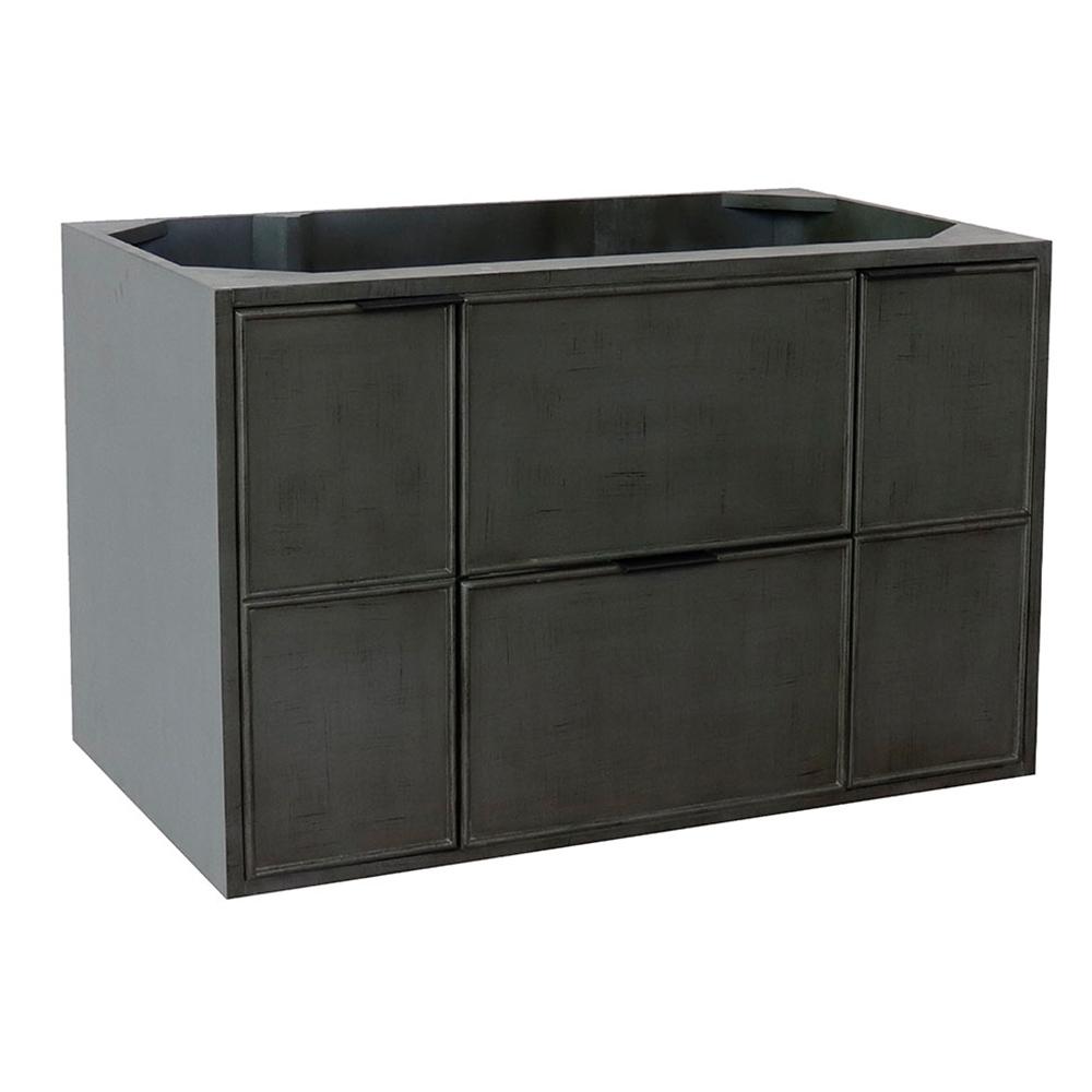 Bellaterra Home Scandi Ii 36 In W X 21 5 D Wall Mount Bath D Wall Mount Bath Vanity Cabinet Only In Gray