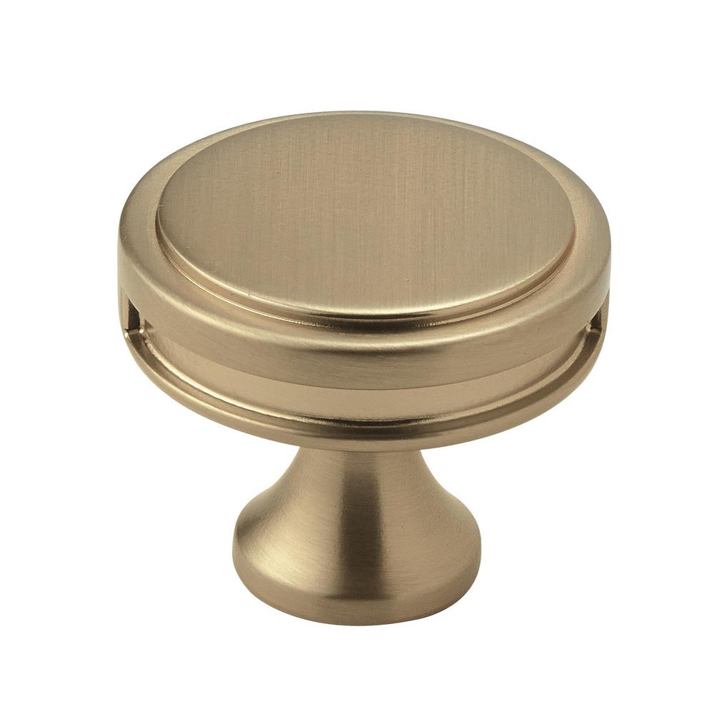 Oberon 1-3/8 in (35 mm) Diameter Golden Champagne Cabinet Knob
