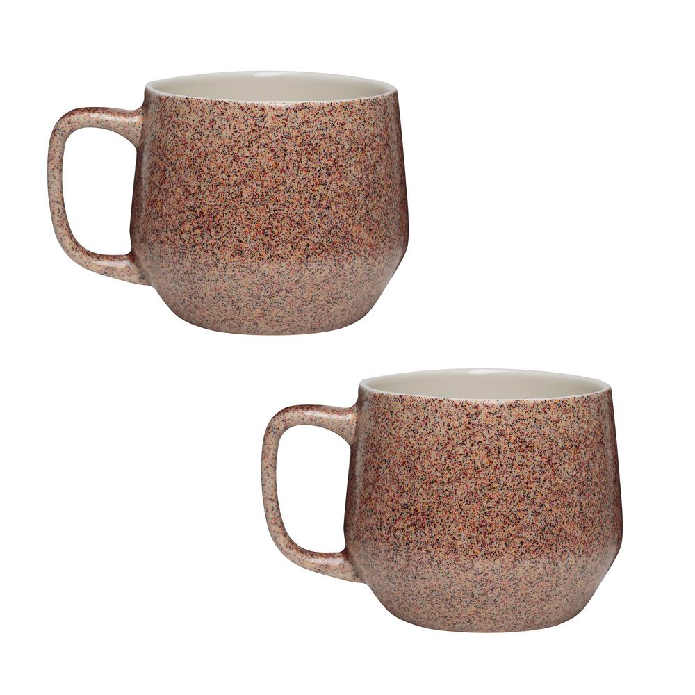 Amici Home Primitive Granite 22 Oz Earth Tone Ceramic Coffee Mug Earth Tone Ceramic Coffee Mug Set Of 2