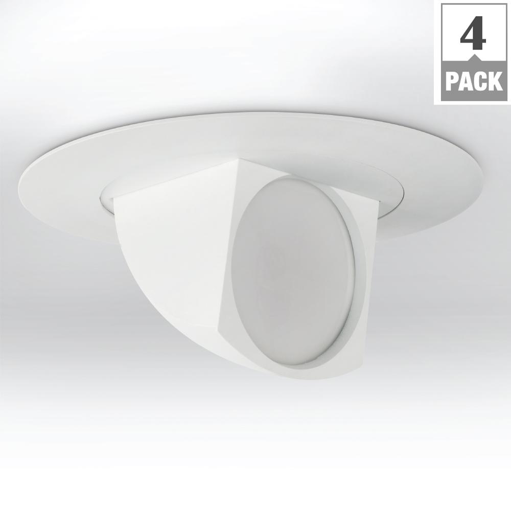 Feit Electric 75W Equivalent Soft White 5/6 in. White Baffle-Trim ...