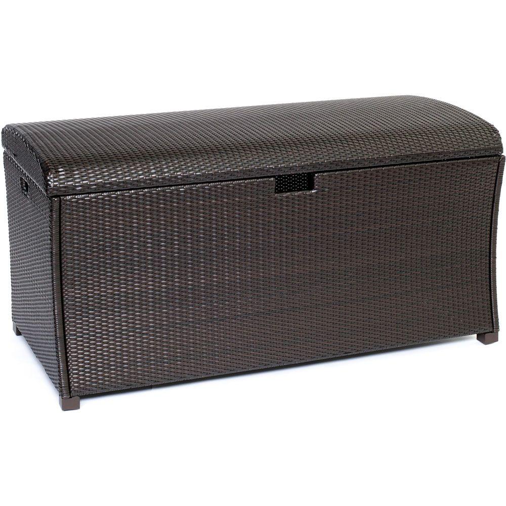 Rubbermaid Patio Chic 136 Gal Resin Basket Weave Storage Large Resin Deck Box