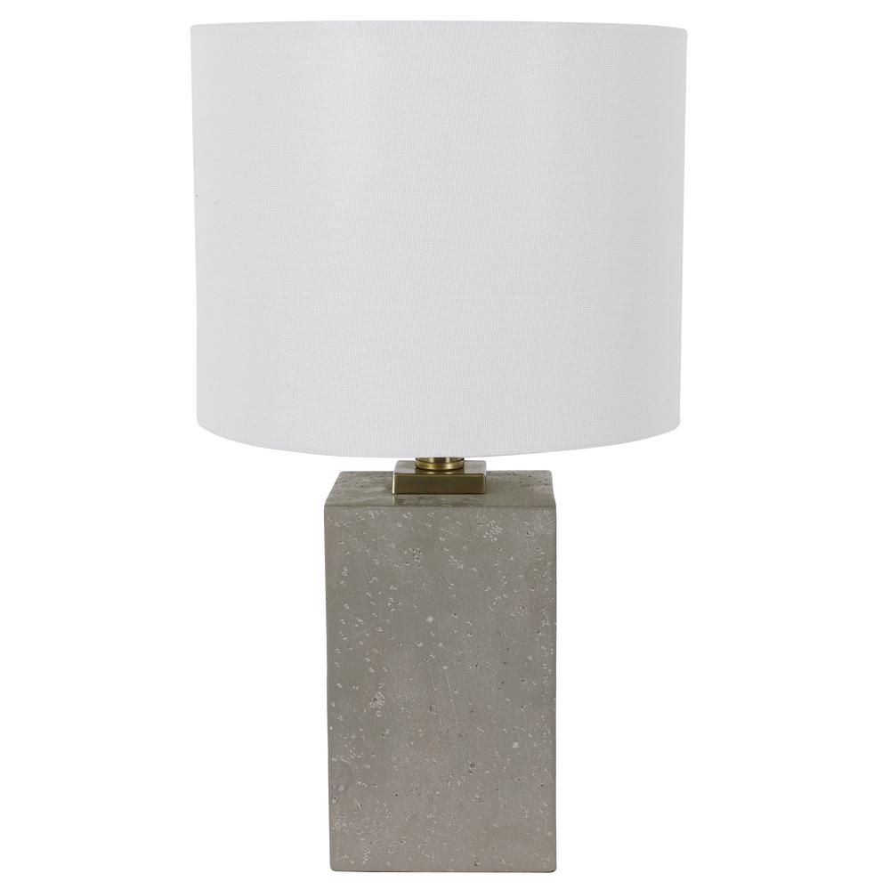 white concrete table lamp