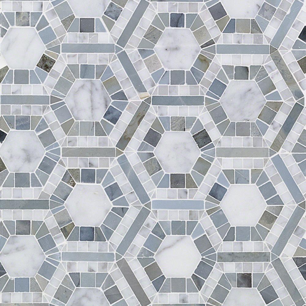 Ivy Hill Tile Kosmos Carrera And Moonstone Hexagon 11 3 4 In X Ivy Hill Tile Kosmos Carrera And Moonstone Hexagon 11 3 4 In X