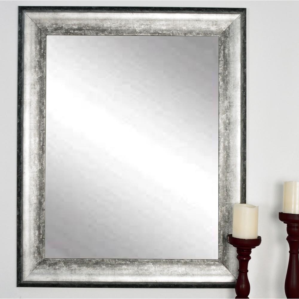 Kingston Silver Decorative Framed Wall Mirror Av39small The Home Depot Kingston Silver Decorative Framed Wall Mirror