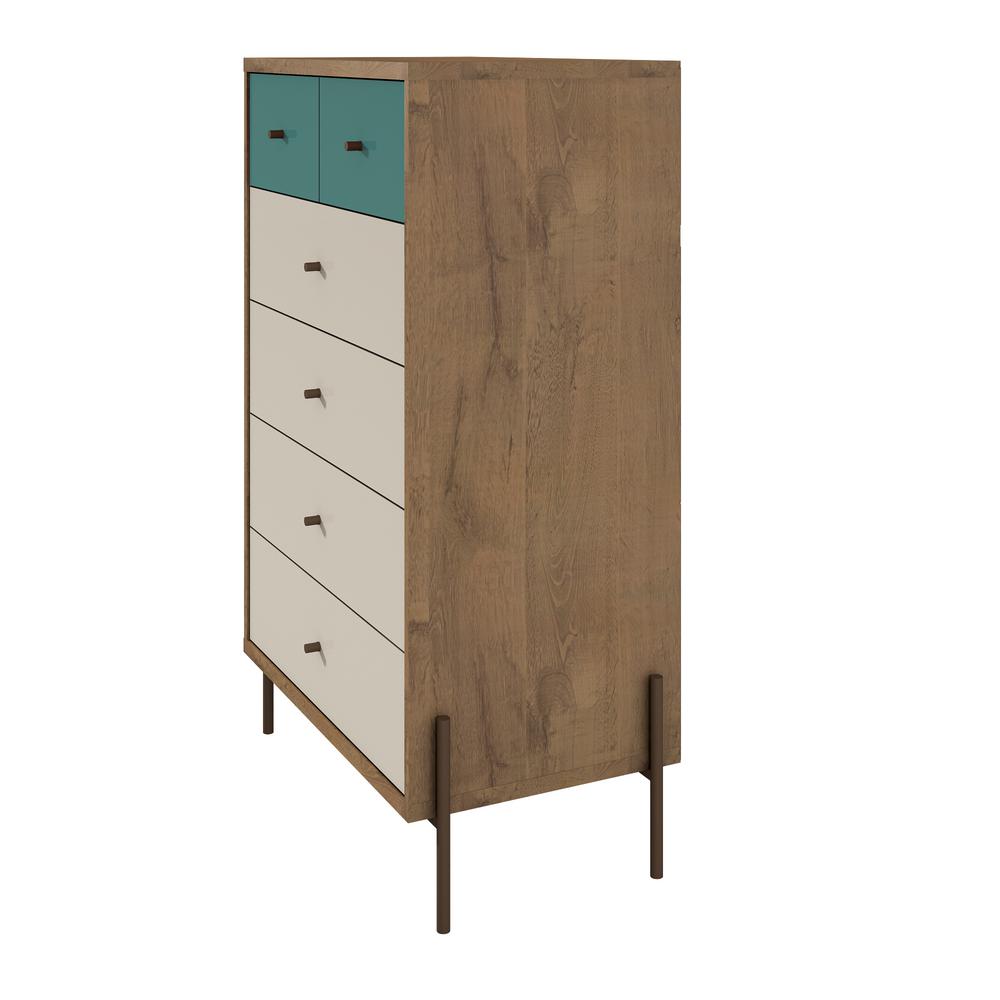 Manhattan Comfort Joy 48 43 In Tall 6 Drawer Blue And Off White