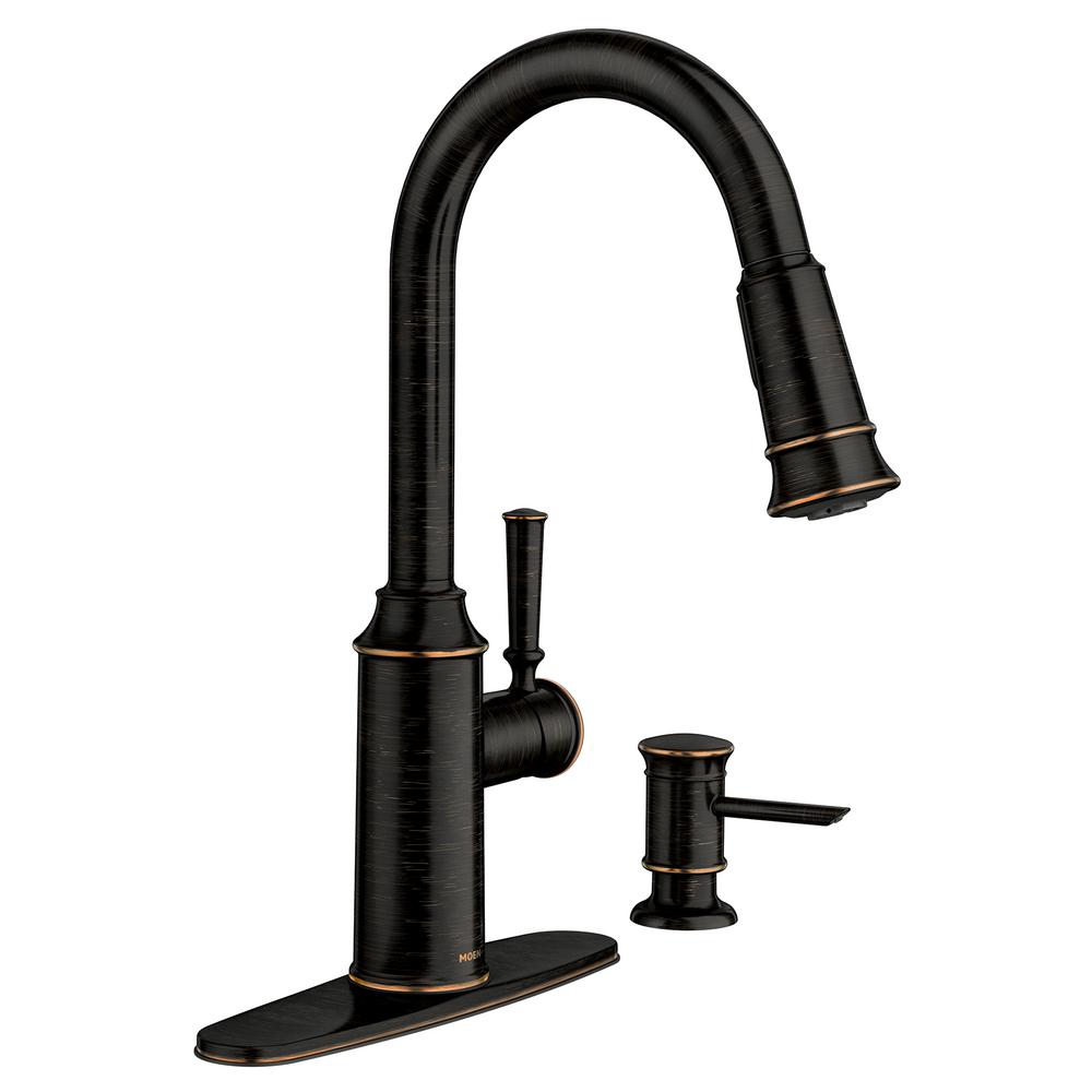 bronze pull down kitchen faucet        
        <figure class=