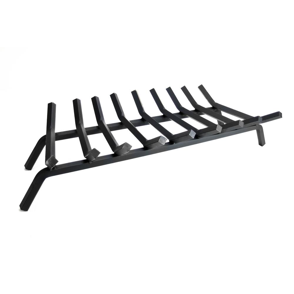 Pleasant Hearth 3/4 in. 36 in. 9-Bar Steel Fireplace Grate-BG7-369M