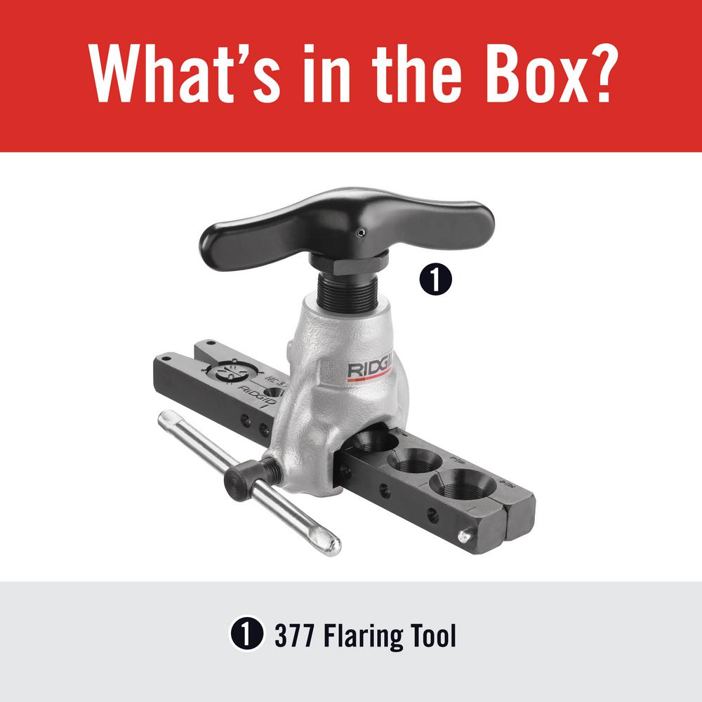 RIDGID 377 Precision Automotive Plumbing Metal Tubing 37 Degree Flaring