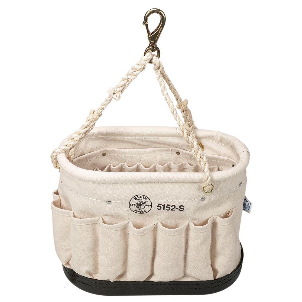Klein Tools Canvas Oval Bucket Tool Bag W 41 Pockets Lineman Klein Tools Canvas Oval Bucket Tool Bag W 41 Pockets Lineman Electrician Carrier