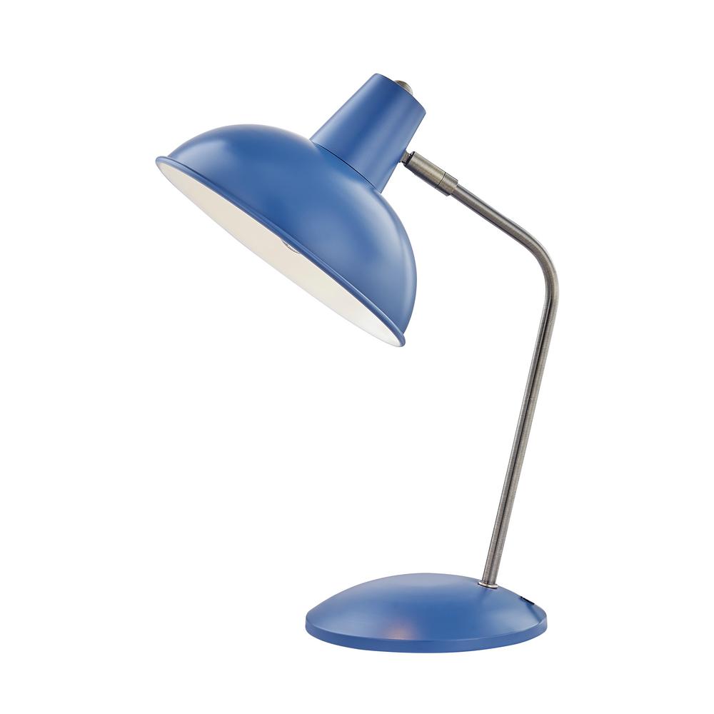 blue desk lamp