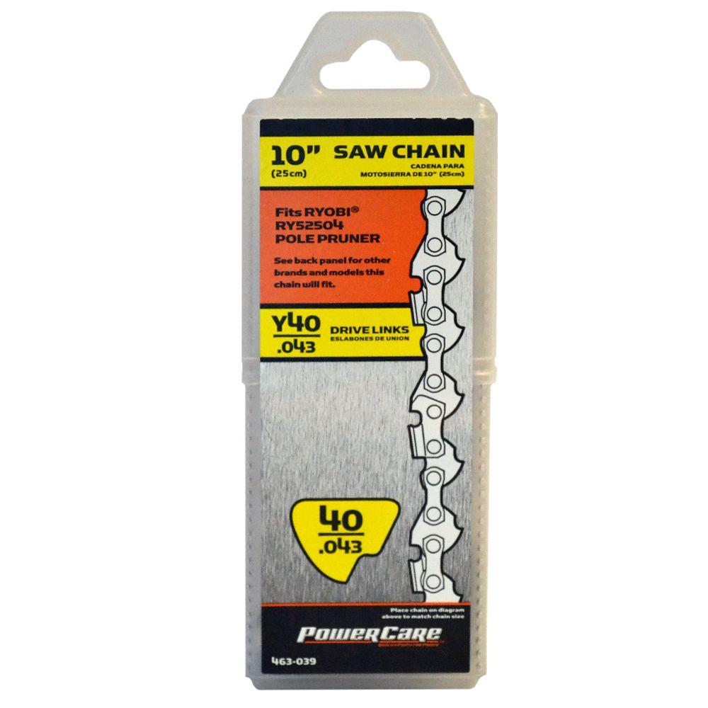 Power Care 10 In Y40 043 In Semi Chisel Chainsaw Chain