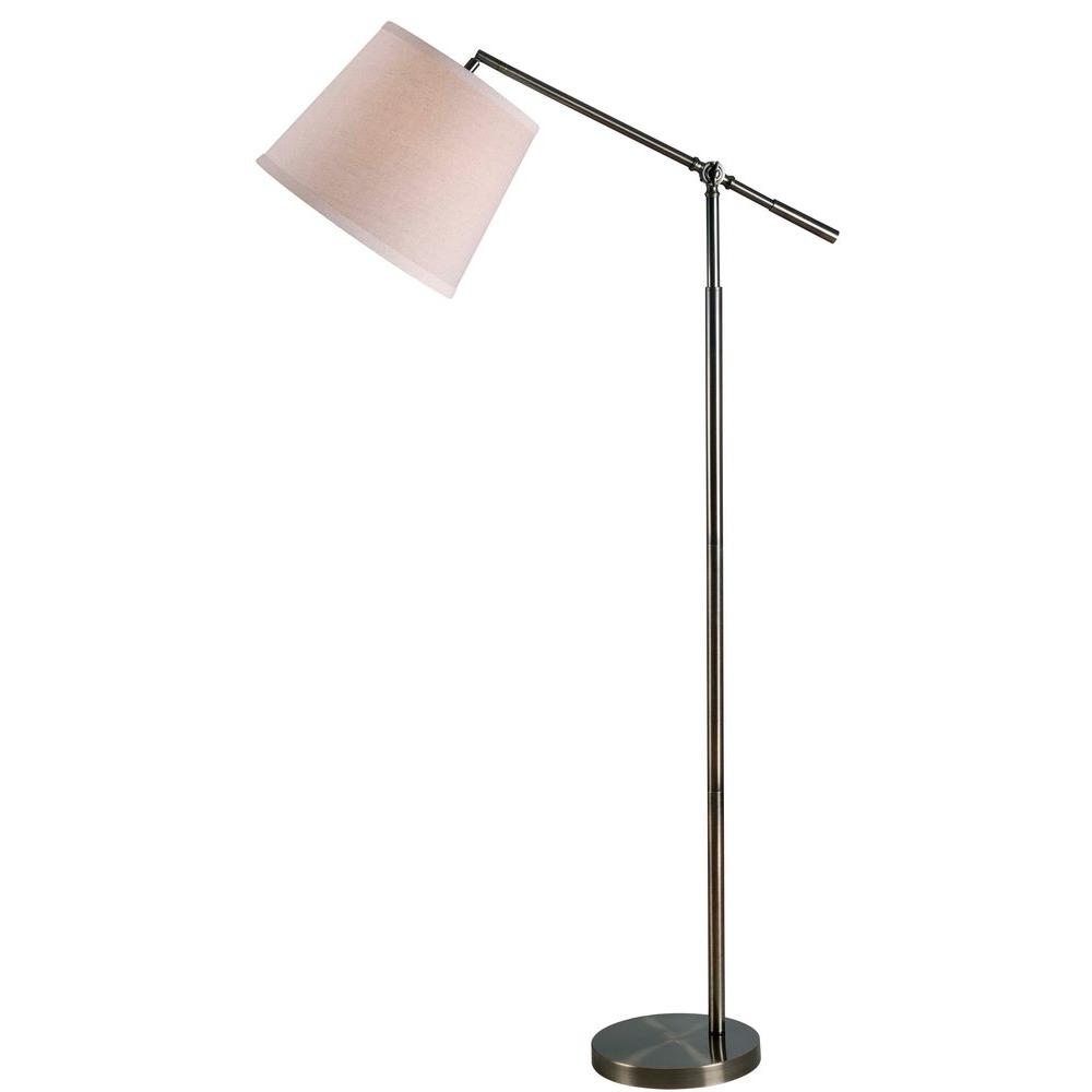 Kenroy Home Tilt 61 In Dark Antique Brass Floor Lamp 32573dab