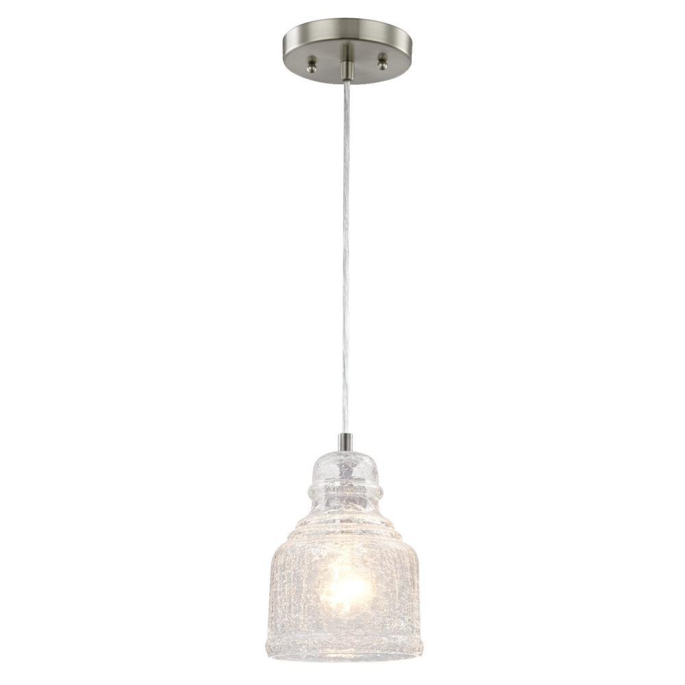 Westinghouse 1 Light Brushed Nickel Mini Pendant 6309200 The Light Brushed Nickel Mini Pendant
