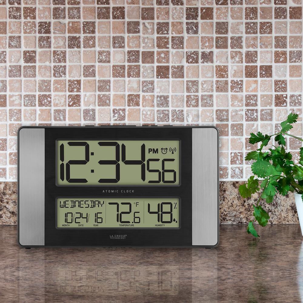 vintage commercial outdoor pedestal clock station atomic digital clock with temperature and humidity in aluminum wall clocks the home depot vintage commercial outdoor pedestal clock station atomic digital clock with temperature and humidity in aluminum wall clocks the home depot
