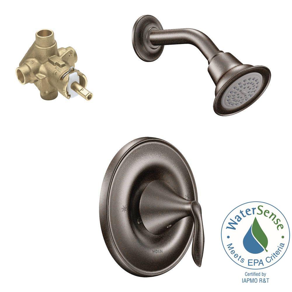 MOEN Eva PosiTemp SingleHandle 1Spray Shower Faucet with EcoPerformance Showerhead and Valve
