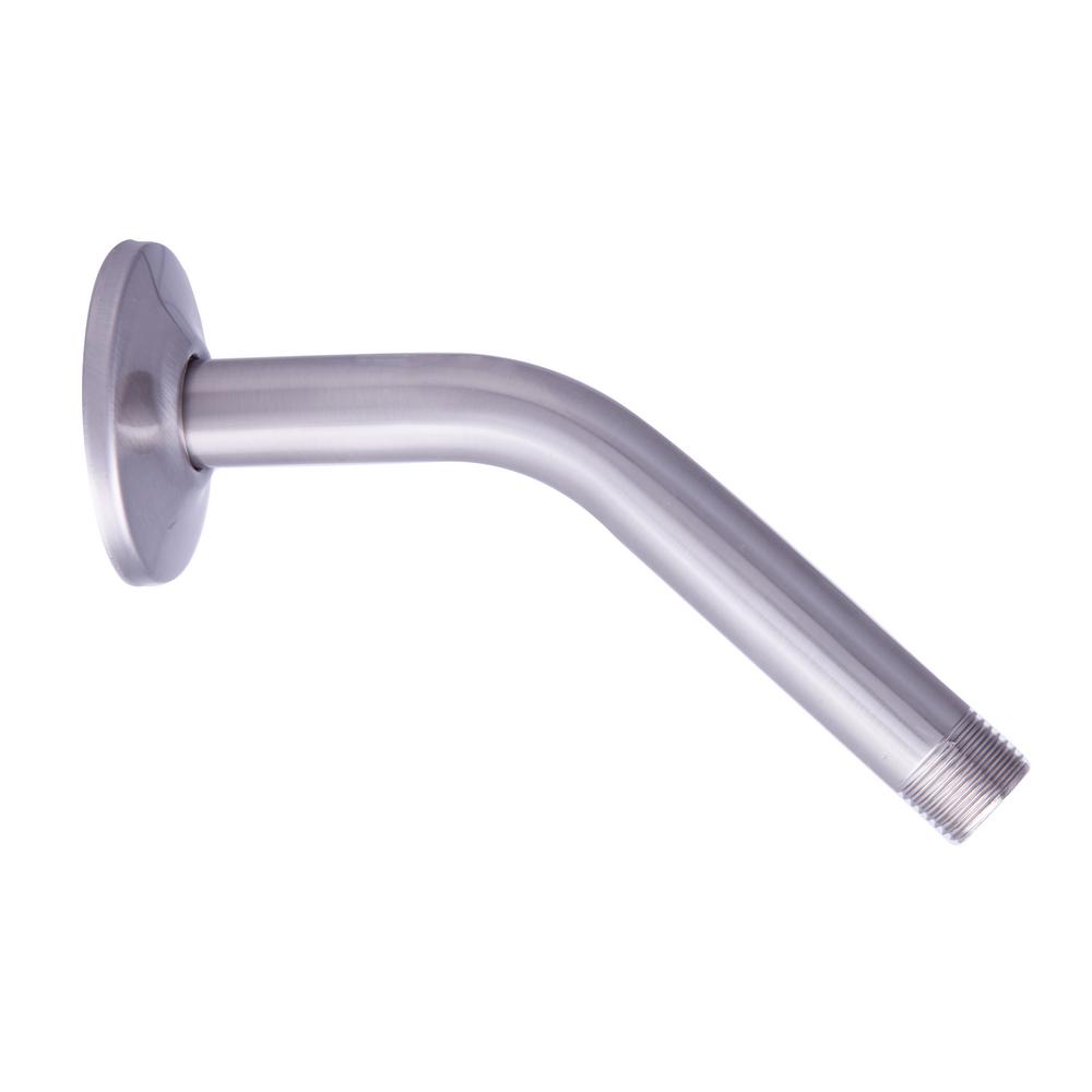 Dyconn 7.25 in. Angled Shower Arm with Flange in Brushed NickelWSA0708