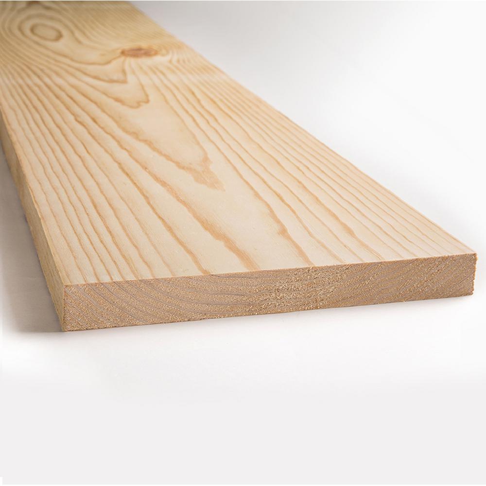 1 in. x 8 in. x 8 ft. Kiln Dried Square Edge Whitewood Common Board