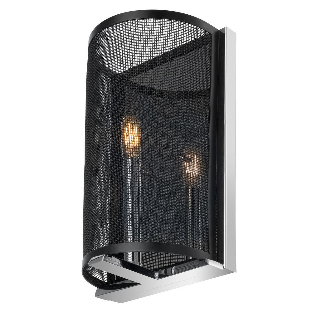 Globe Electric Aliya 1Light Matte Black Candelabra Wall Sconce with