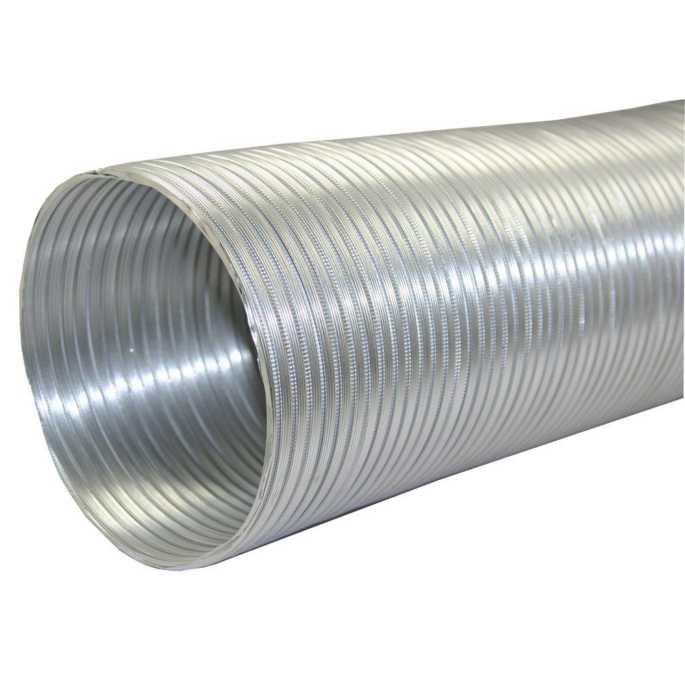 Everbilt 4 in. x 6 ft. Semi-Rigid Aluminum Duct with Collars ...