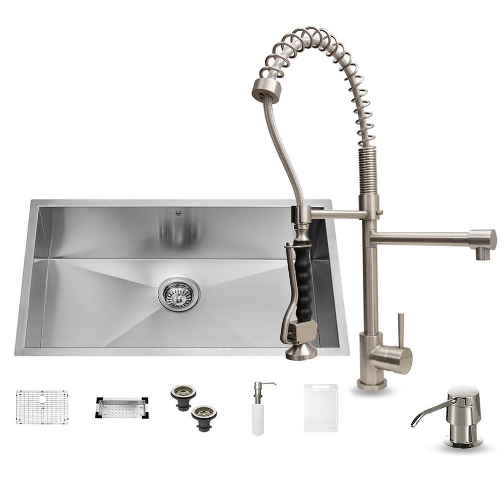 VIGO All-in-One Undermount Stainless Steel 32 inch 0-Hole Single Bowl Kitchen... by VIGO