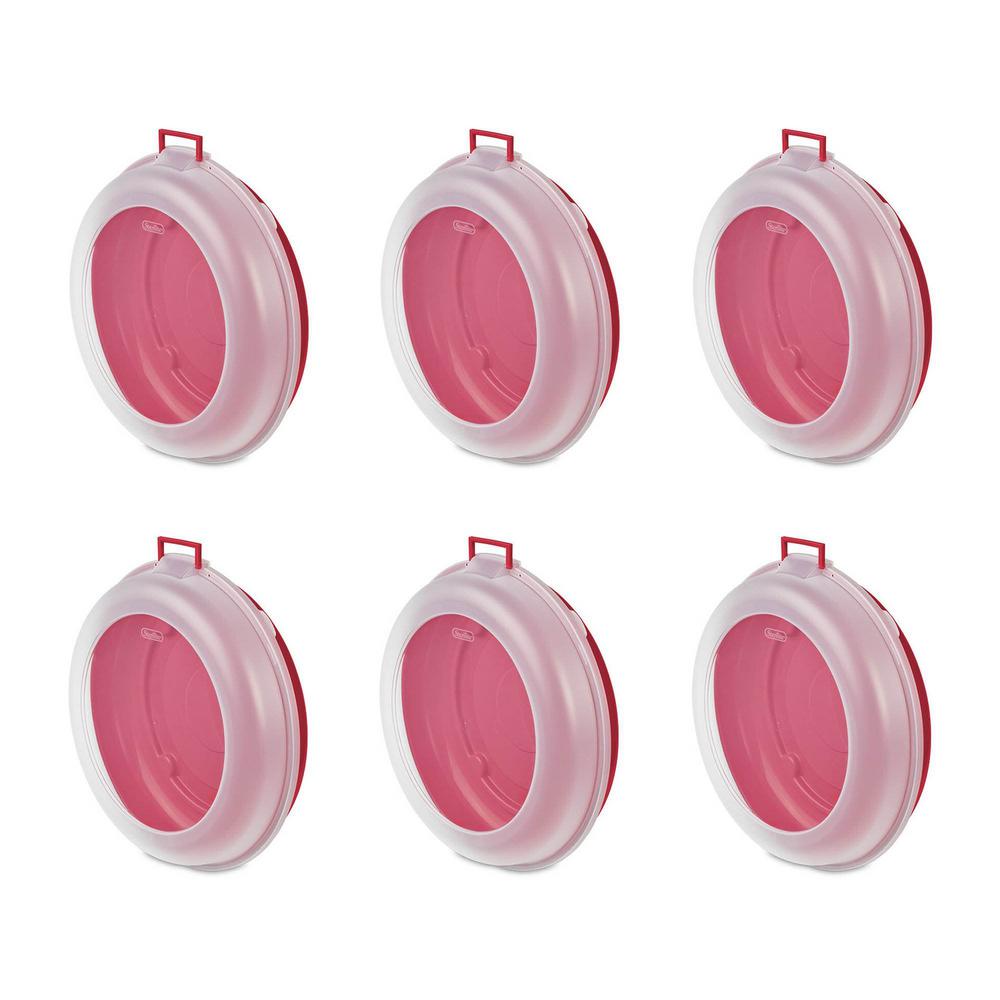 Sterilite 80 Qt 24 In Clear Lid Nesting Storage Wreath Box 6 Pack Red X 19746606 The Home Depot - 36 Wreath Plastic Storage Container Sterilite 80 Qt 24 In Clear Lid Nesting Storage Wreath Box 6 Pack Red X 19746606 The Home Depot - 36 Wreath Plastic Storage Container