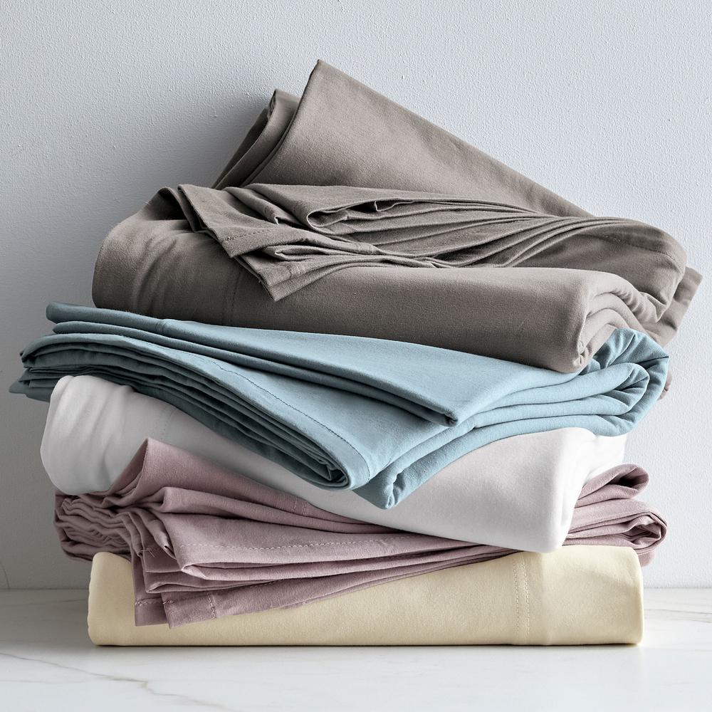 The Company Store Organic Cotton Jersey Knit White Solid Standard
