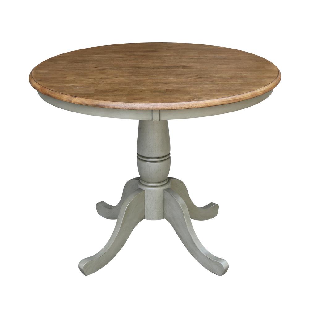 International Concepts 36 In Hickory Stone Solid Wood Round Top Stone Solid Wood Round